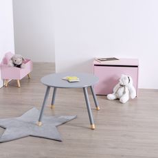 ATMOSPHERA Table enfant en bois D60cm SWEET (gris)