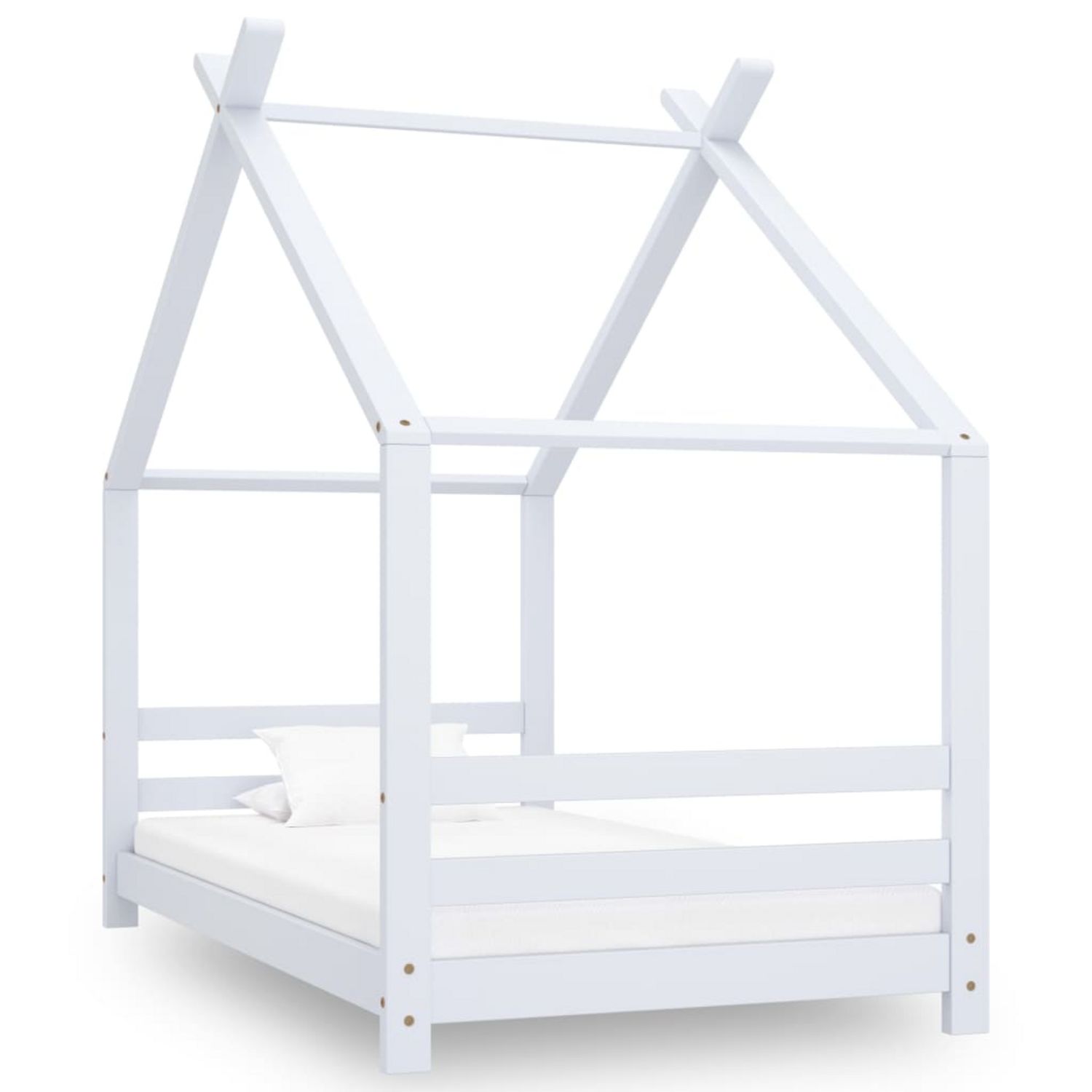 Drap bébé vidaXL Cadre de lit pour enfant blanc 80x160 cm bois de