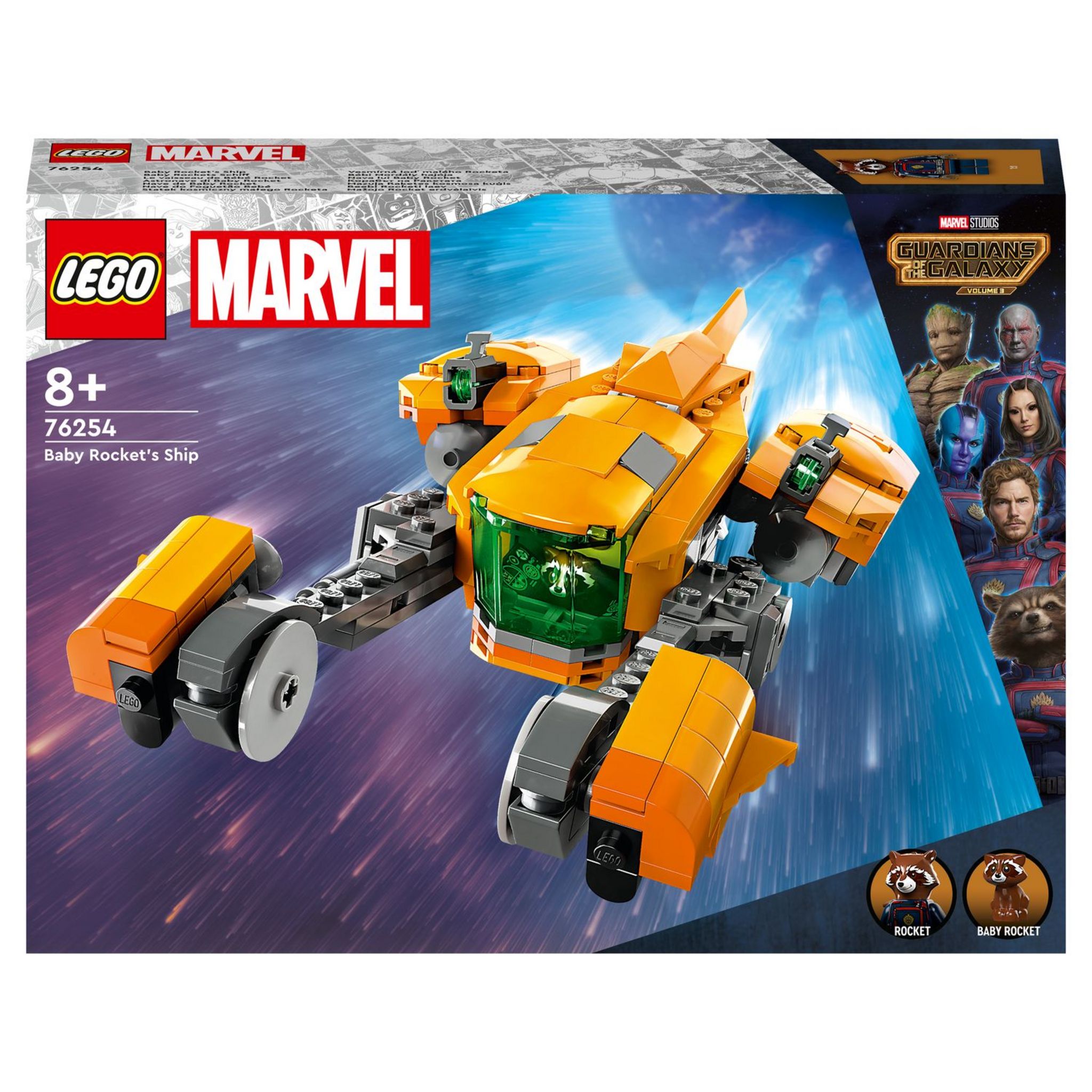 LEGO Marvel 76254 Le vaisseau de bébé Rocket, Jouet de