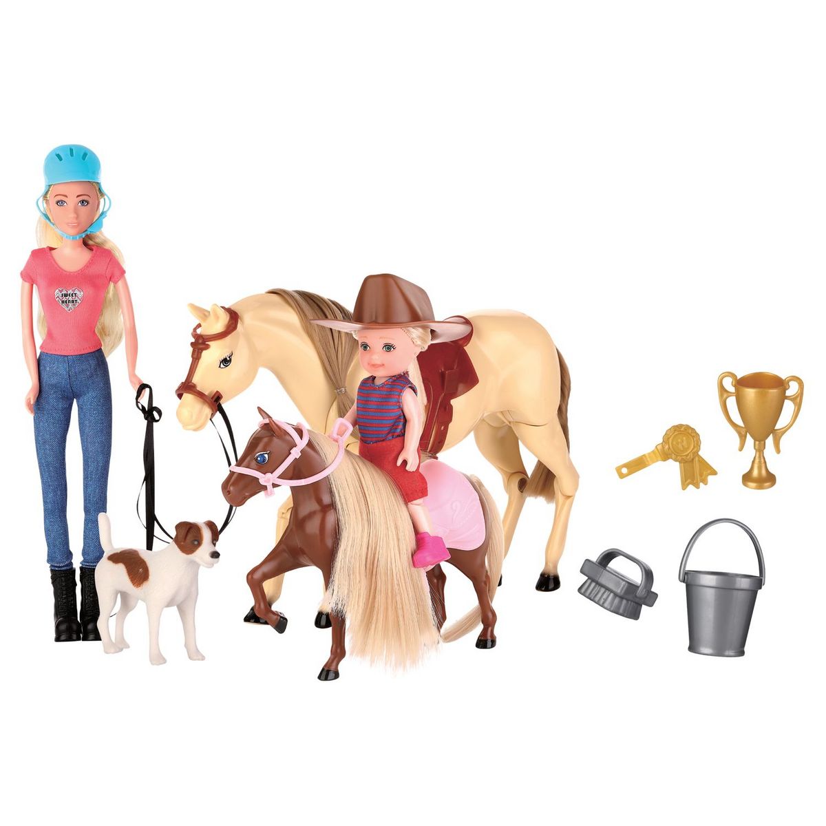 One Two Fun Set cheval et poupée mannequin + accessoires