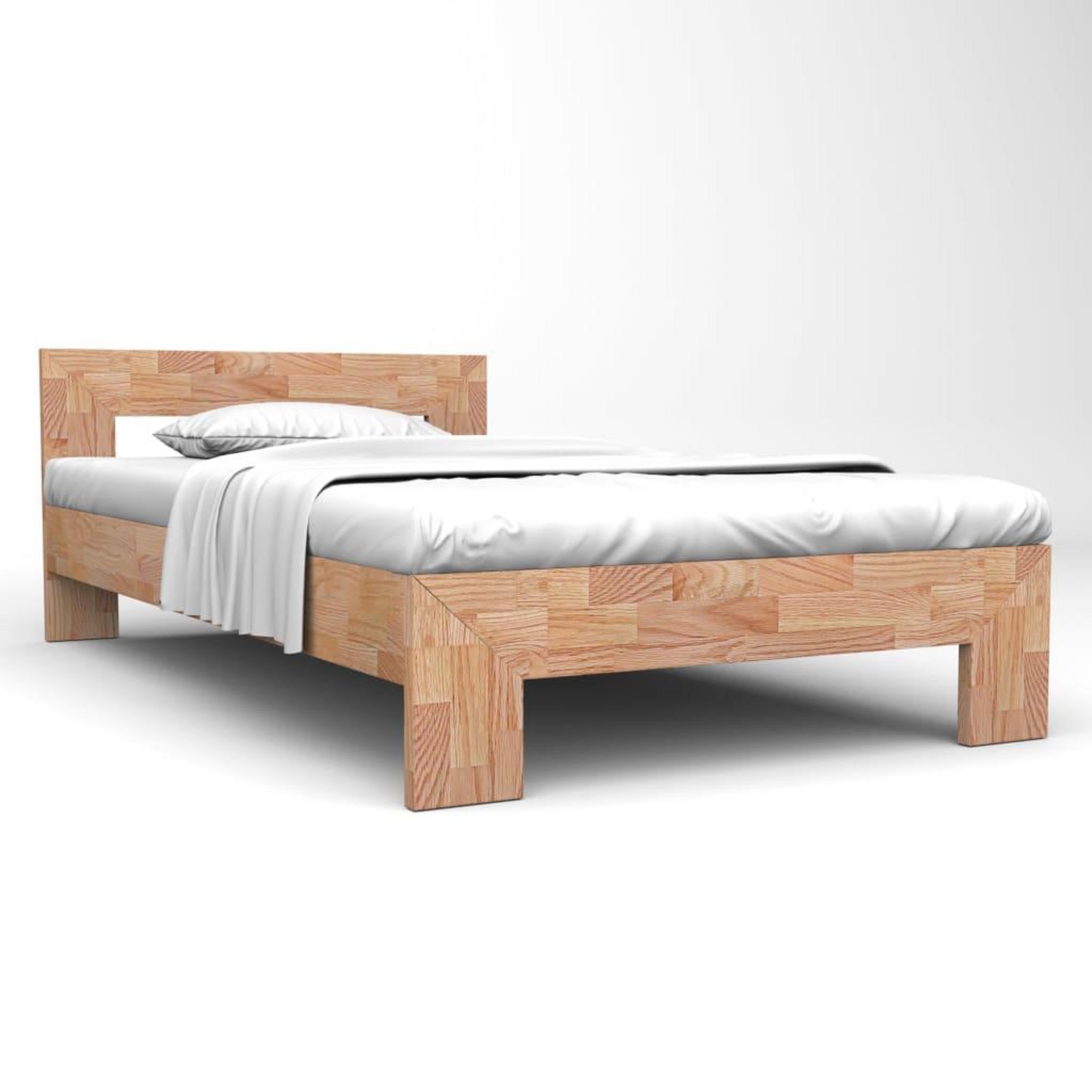 Cadre de lit pour matelas 100x200 cm en bois avec finition