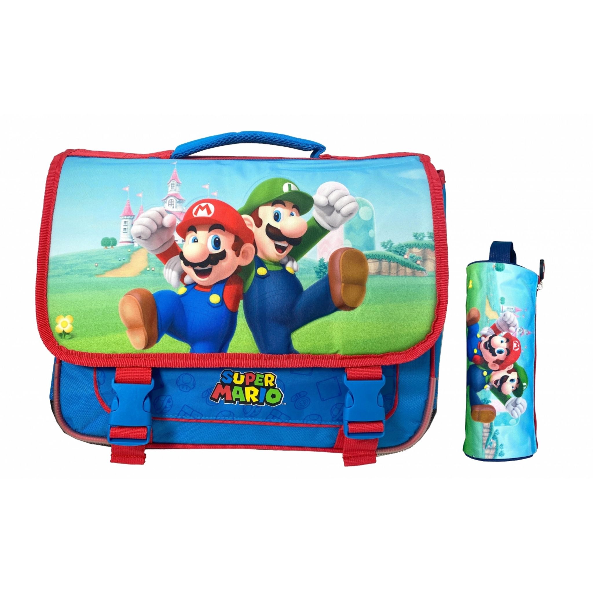 Bleucerise Cartable enfant trousse offerte SUPER MARIO pas cher