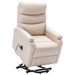 Fauteuil inclinable Creme Tissu