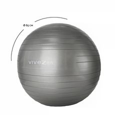 VIVEZEN Ballon de yoga, fitness, gymnastique - Diam 65 cm (Gris)