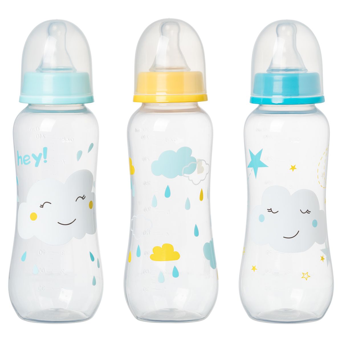 Babycalin Lot de 3 biberons plastique 250ml nuage pas cher 