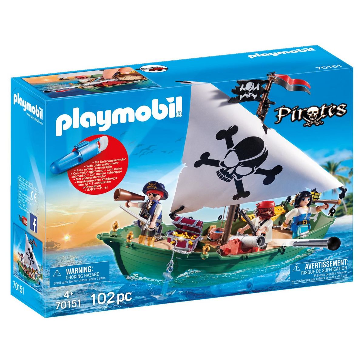 Bateau de Pirates Playmobil Construction et Démo – Les Pirates arrivent!! 