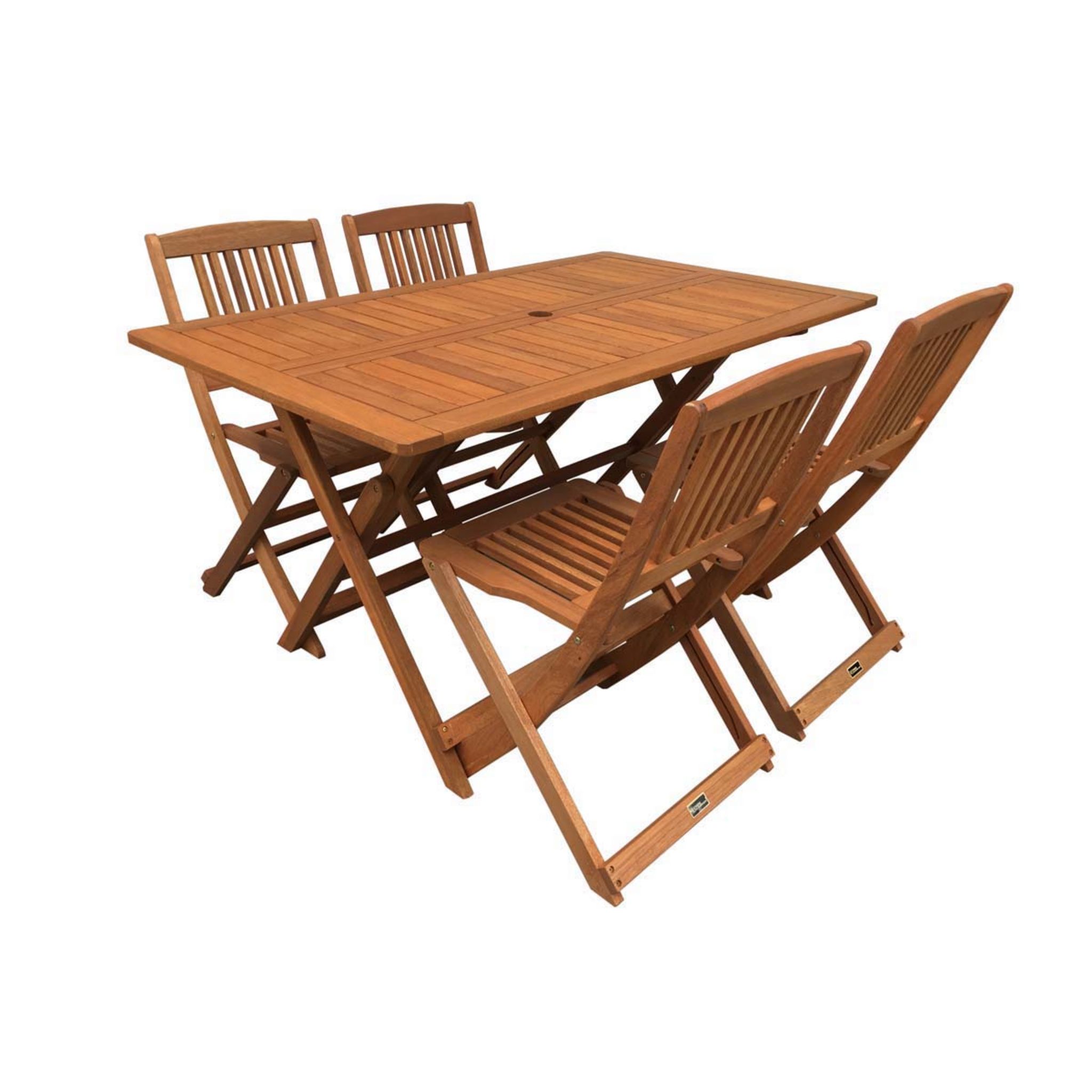 Habitat et Jardin Salon de jardin bois exotique Hongkong - Table pliante +  6 chaises pliantes pas cher 