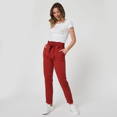 Pantalon fluide uni femme sale