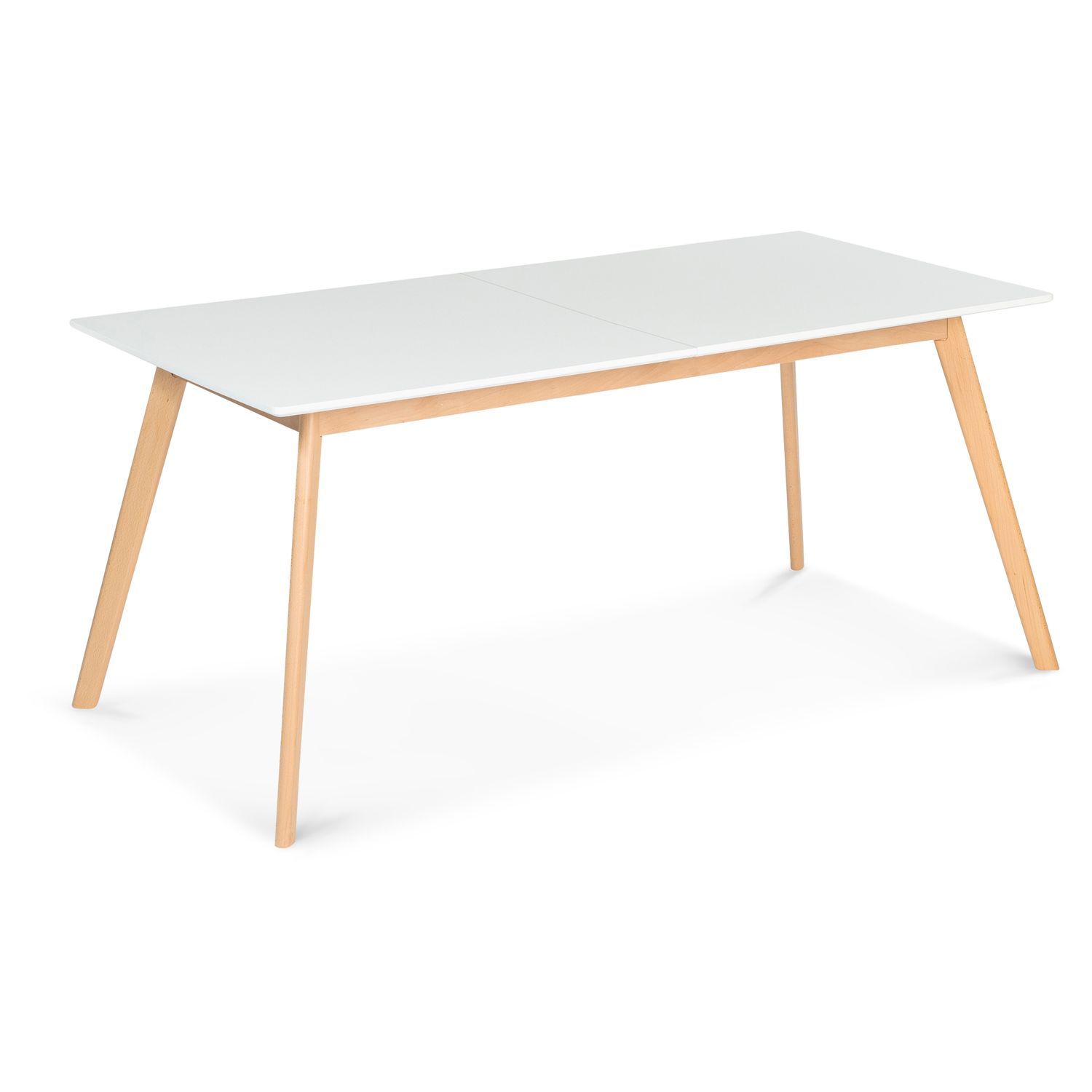 Table à manger de style scandinave 120 - 160 avec rallonge intégrée