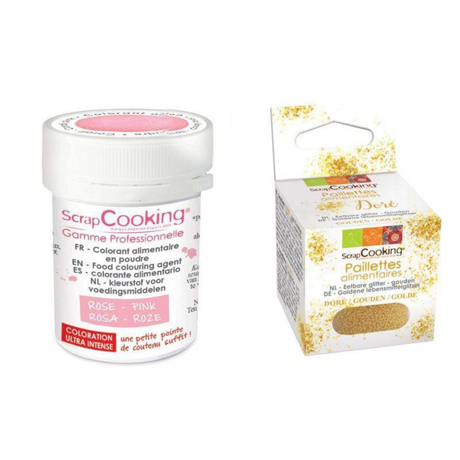 2 colorants alimentaires en poudre - pourpre-rose Scrapcooking 