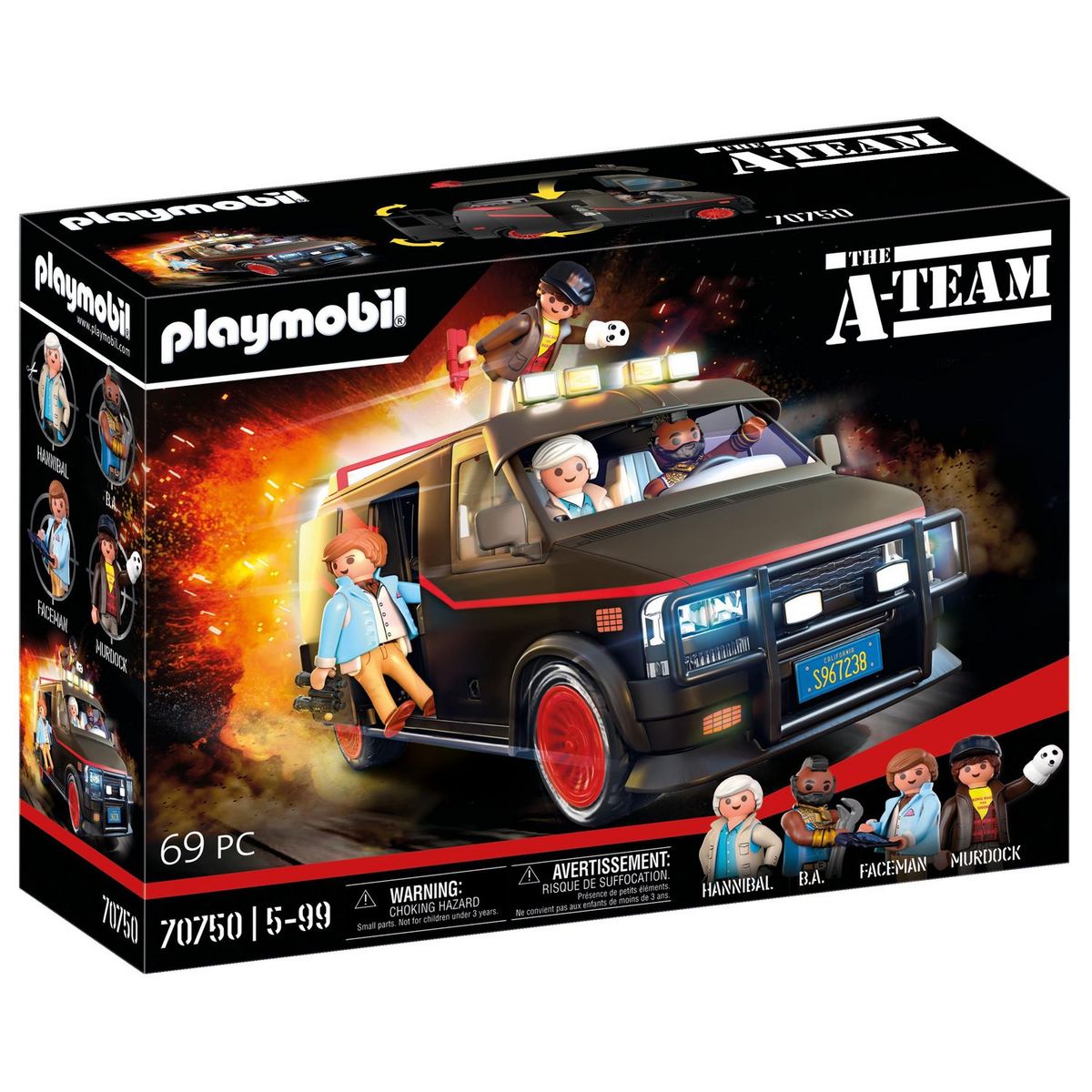 PLAYMOBIL 70750 THE A-TEAM - Le Fourgon de l'Agence tous risques pas cher 