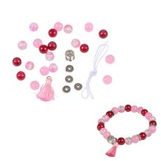 Kit Bracelet 21 Perles  Verres  0,8cm Rose