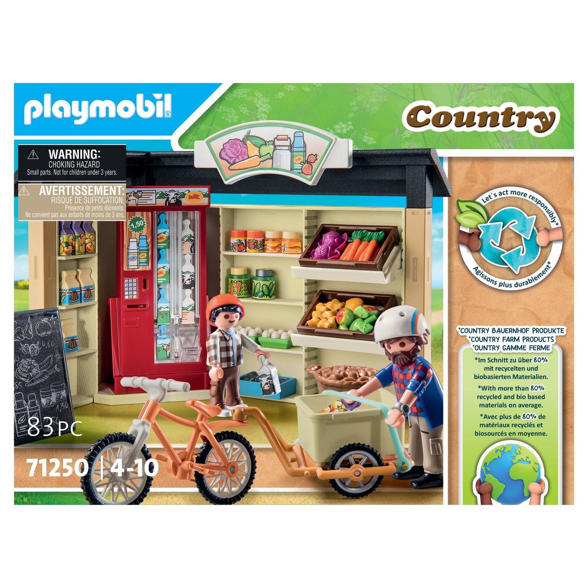 PLAYMOBIL - 71249 - Country La Ferme - Tracteur avec remorque