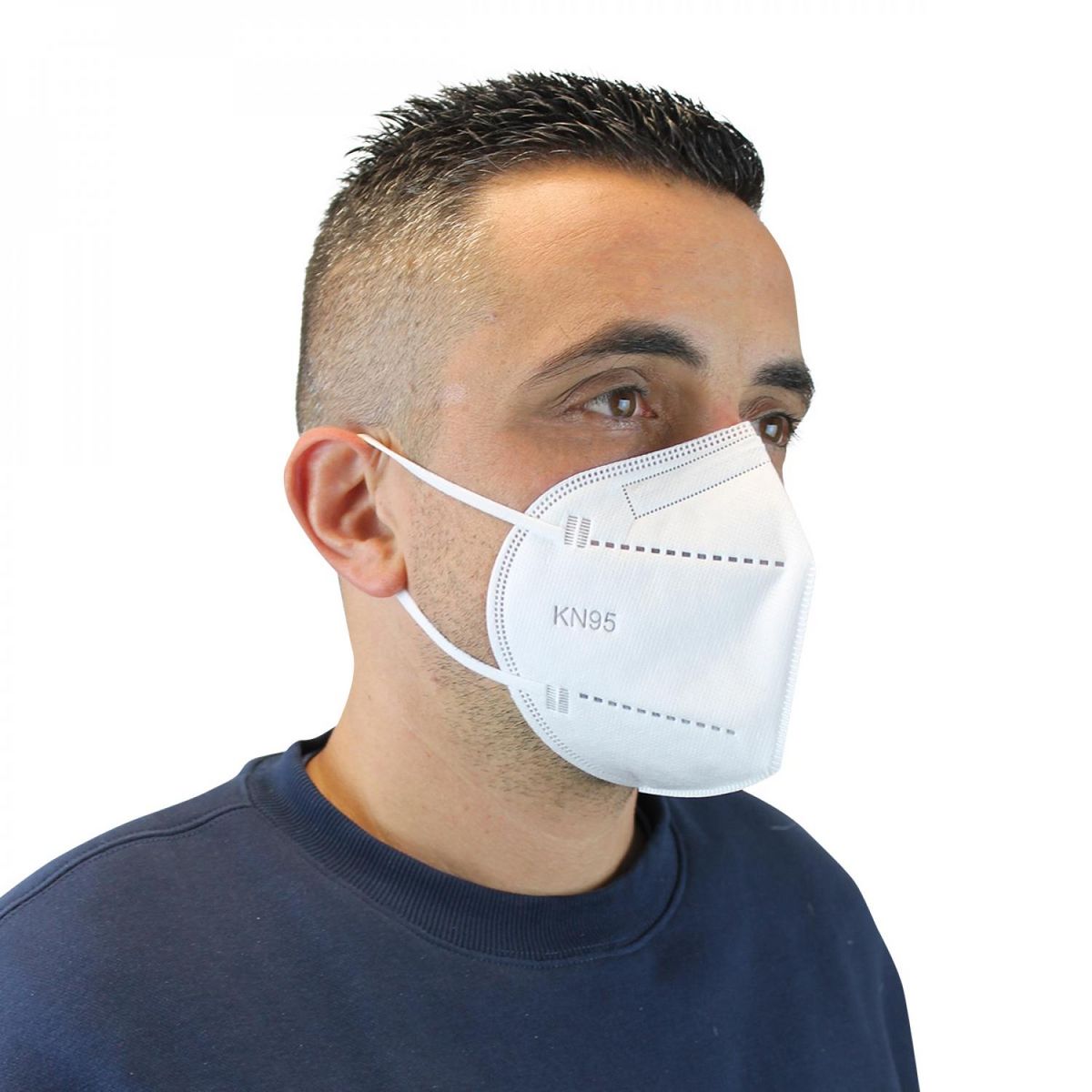 VIVEZEN Lot de 40 masques de protection FFP2, 5 plis - Blanc pas cher ...