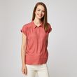 IN EXTENSO Blouse manches courtes col chemise rose foncé femme . Coloris disponibles : Rose