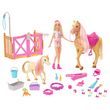 MATTEL Barbie - Coffret toilettage des chevaux + 1 poupée