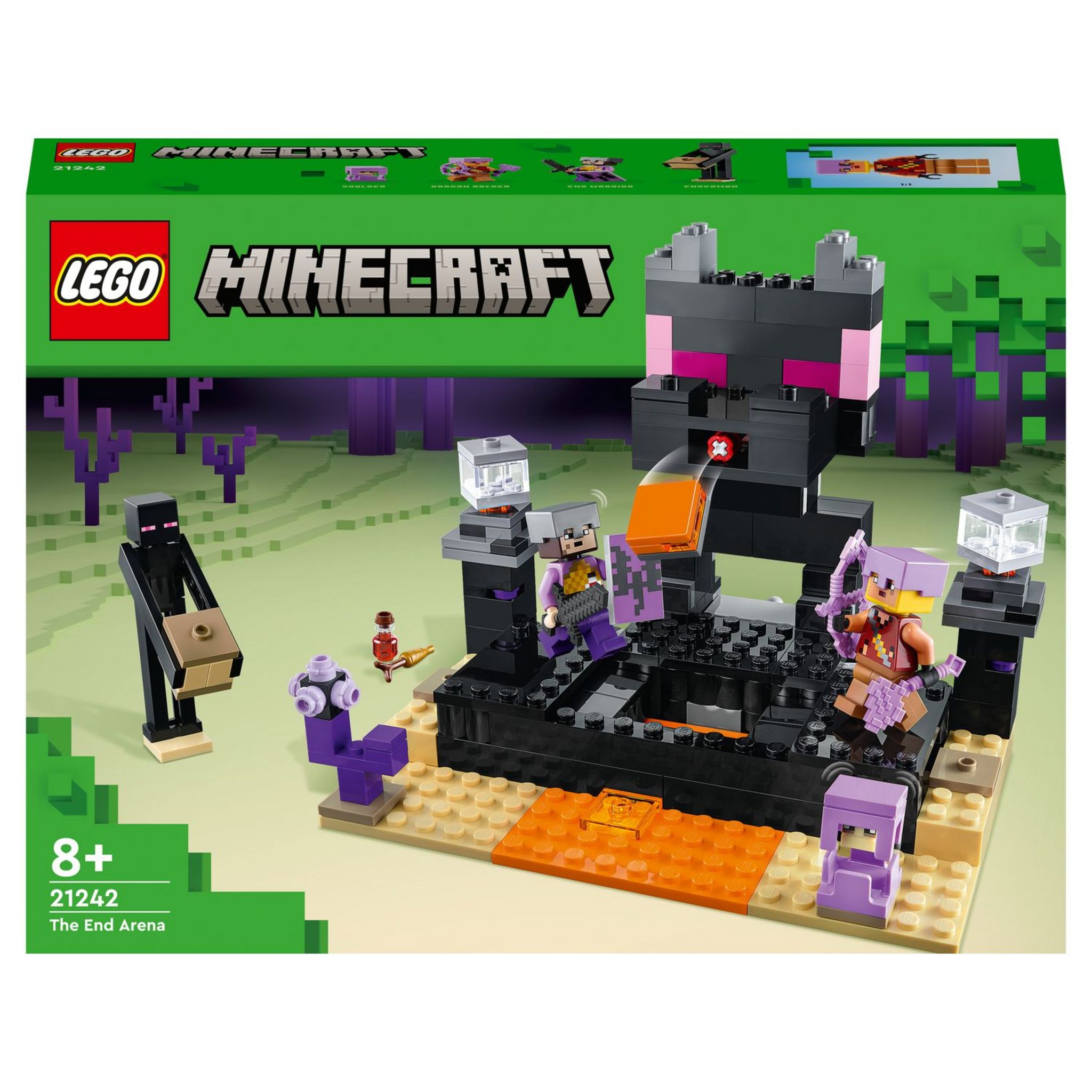 LEGO Minecraft 21242 L'arène de l'End, Jouet de Combat avec Lave