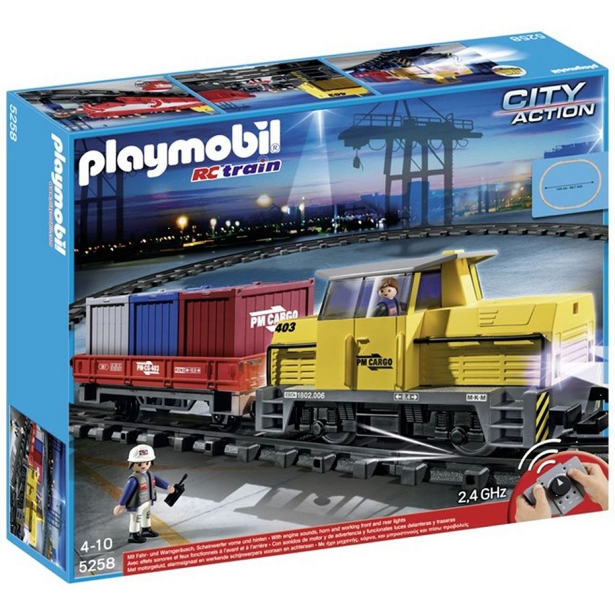 PLAYMOBIL 5258 Train porte conteneur radio commandé pas cher