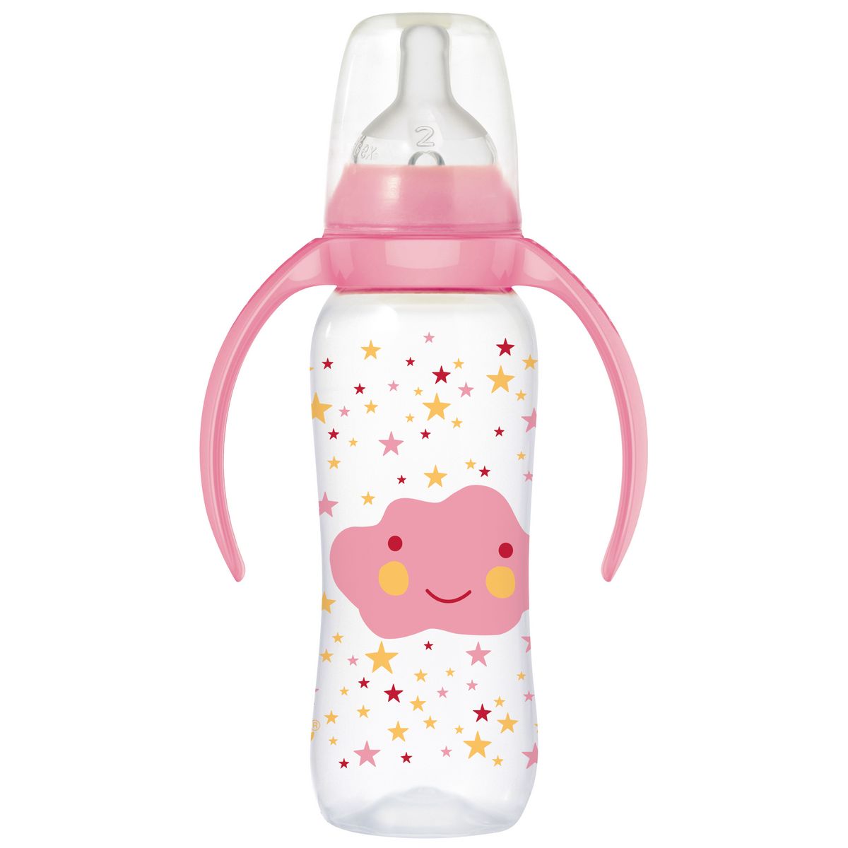 TIGEX Biberon 240ml 6m+ Air control avec poignées pas cher Auchan.fr