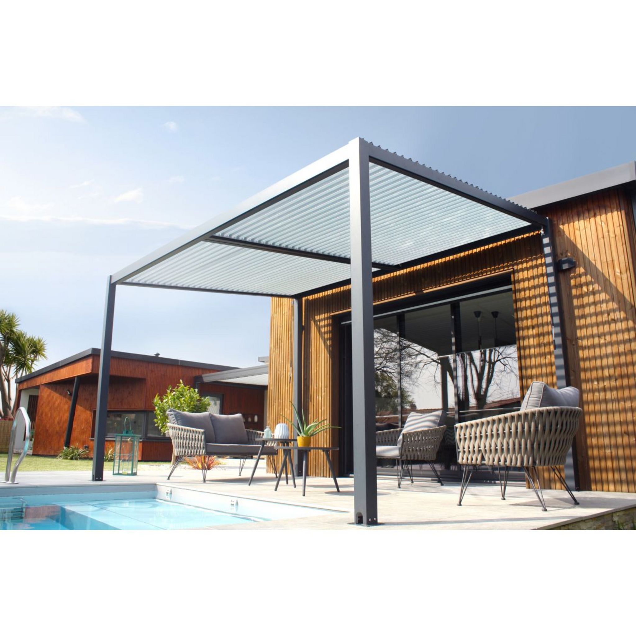 Tonnelle de jardin en aluminium 3x4 DCB Garden