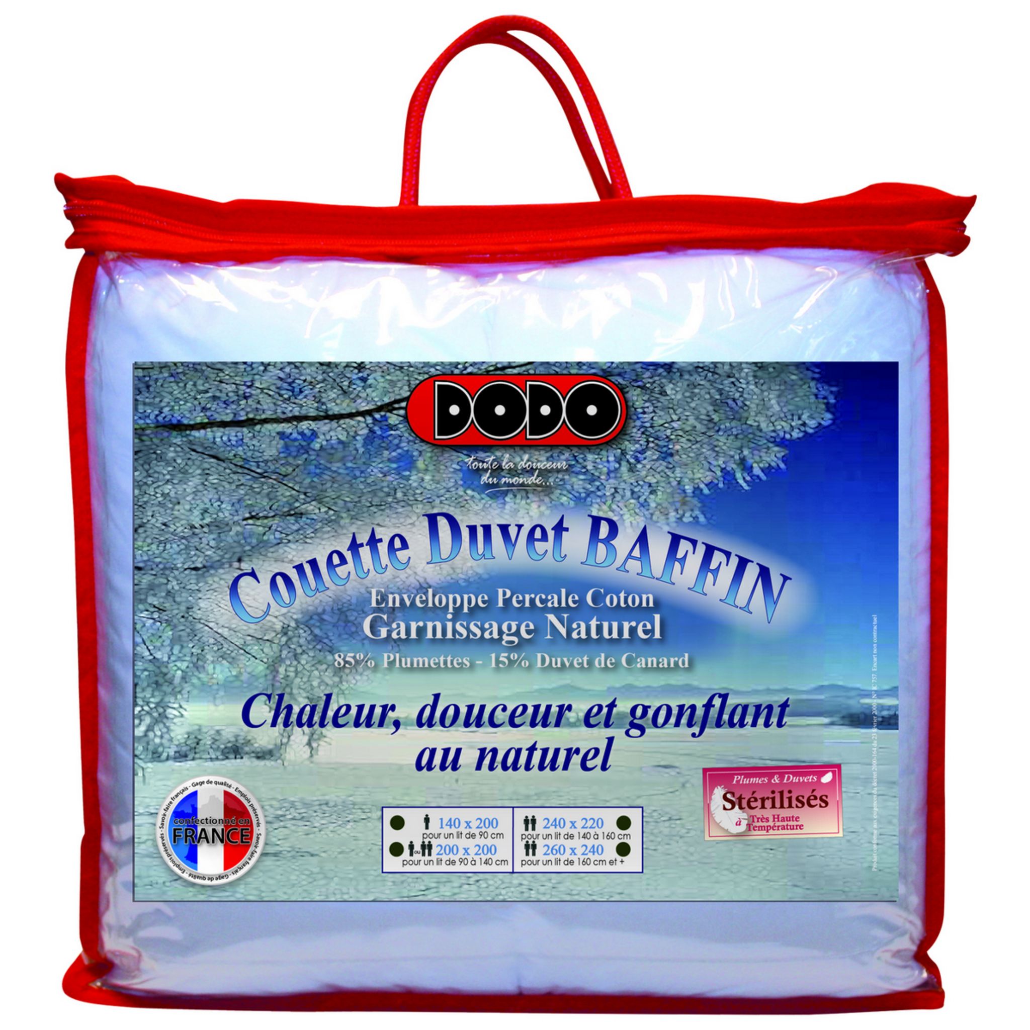 Couette dodo naturelle duvet - 220x240 cm - baffin DODO 59216 Pas Cher 