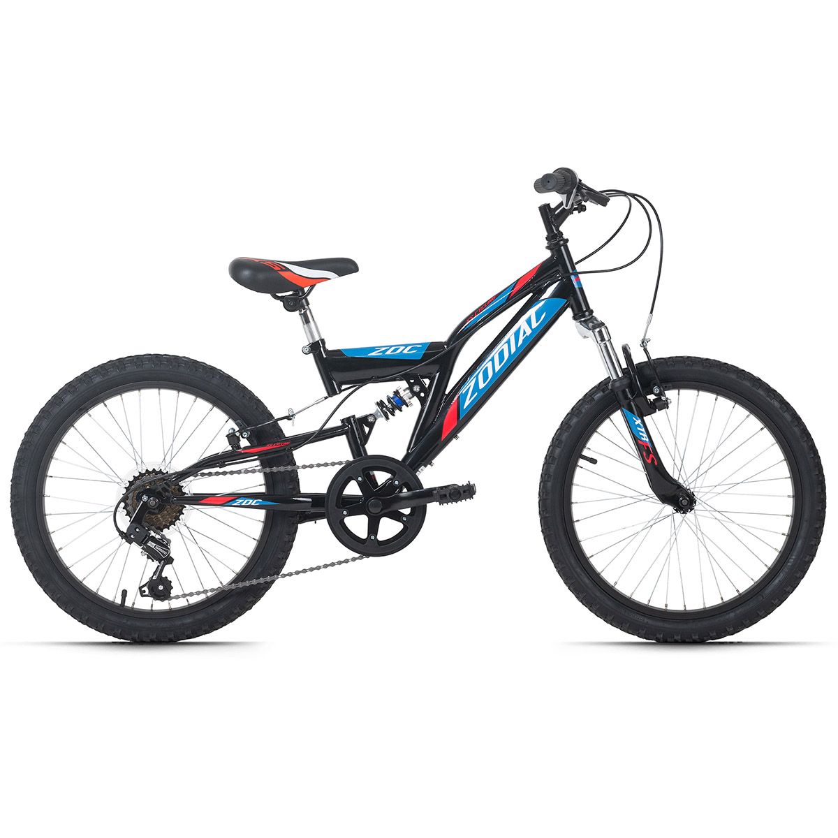 VTT enfant tout suspendu 20 Zodiac noir rouge TC 31 cm pas cher