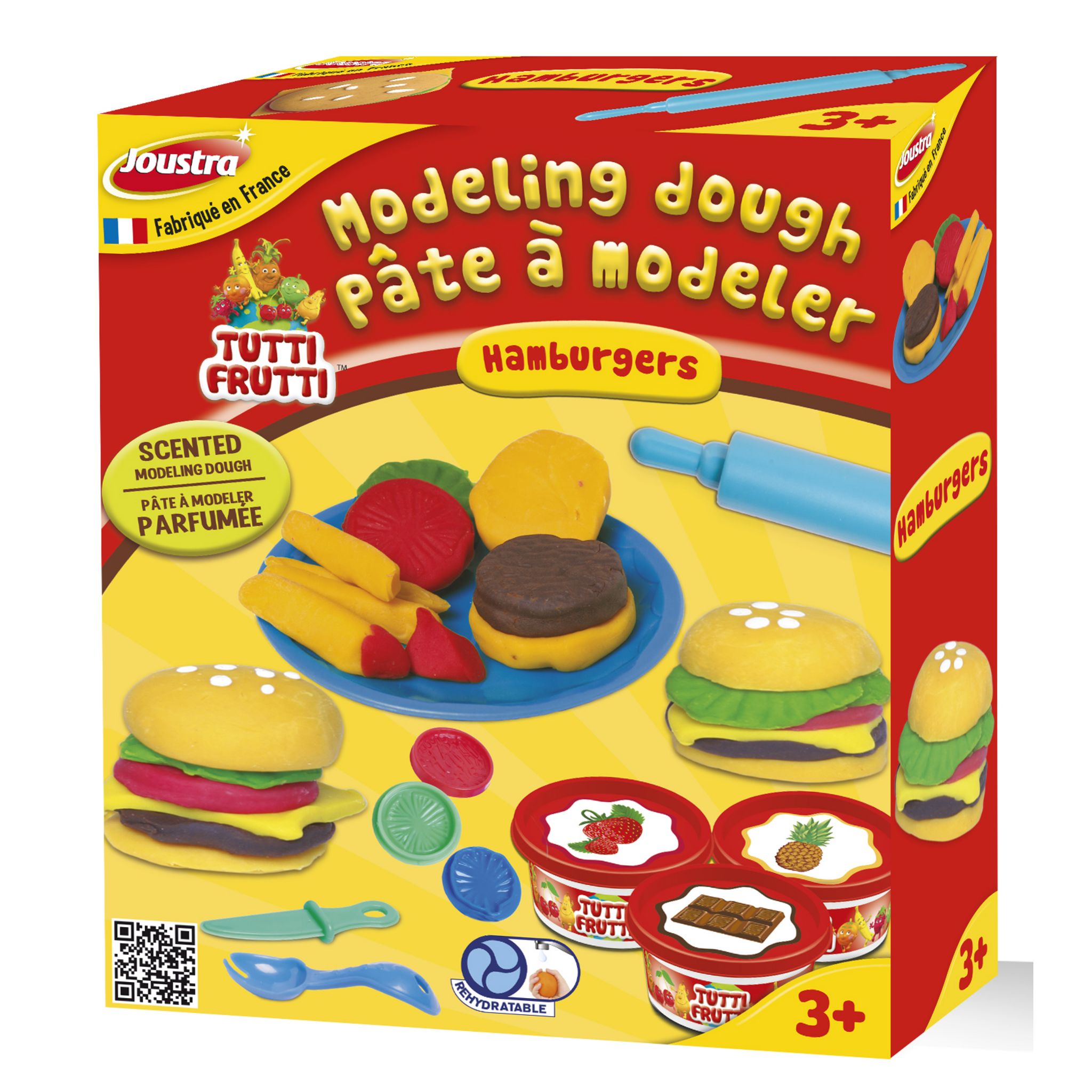 Heroes Pâte à modeler 7pcs - HAMBURGER SET - 100% végétale à prix pas cher