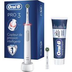 ORAL B Brosse à dents électrique Pro 3800 Cross Action Blanche