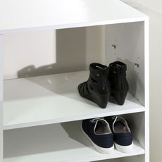 Meuble à chaussures 4 tiroirs 4 niches TIM (Blanc)