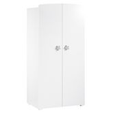 BABY PRICE Armoire chambre bebe 2 portes - Boutons etoile gris
