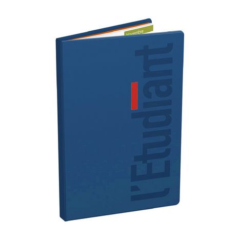 l'étudiant Agenda scolaire semainier 10x15cm couverture PVC bleu