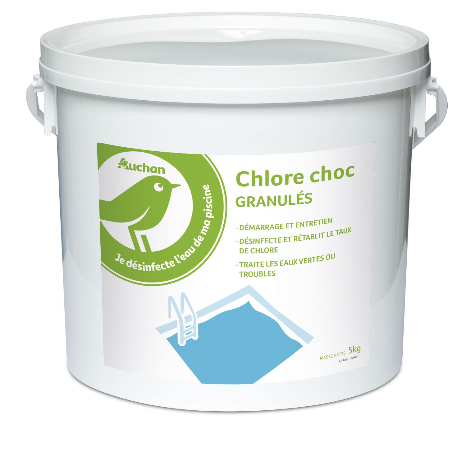 Chlore choc piscine AXTON, granulé 5 kg