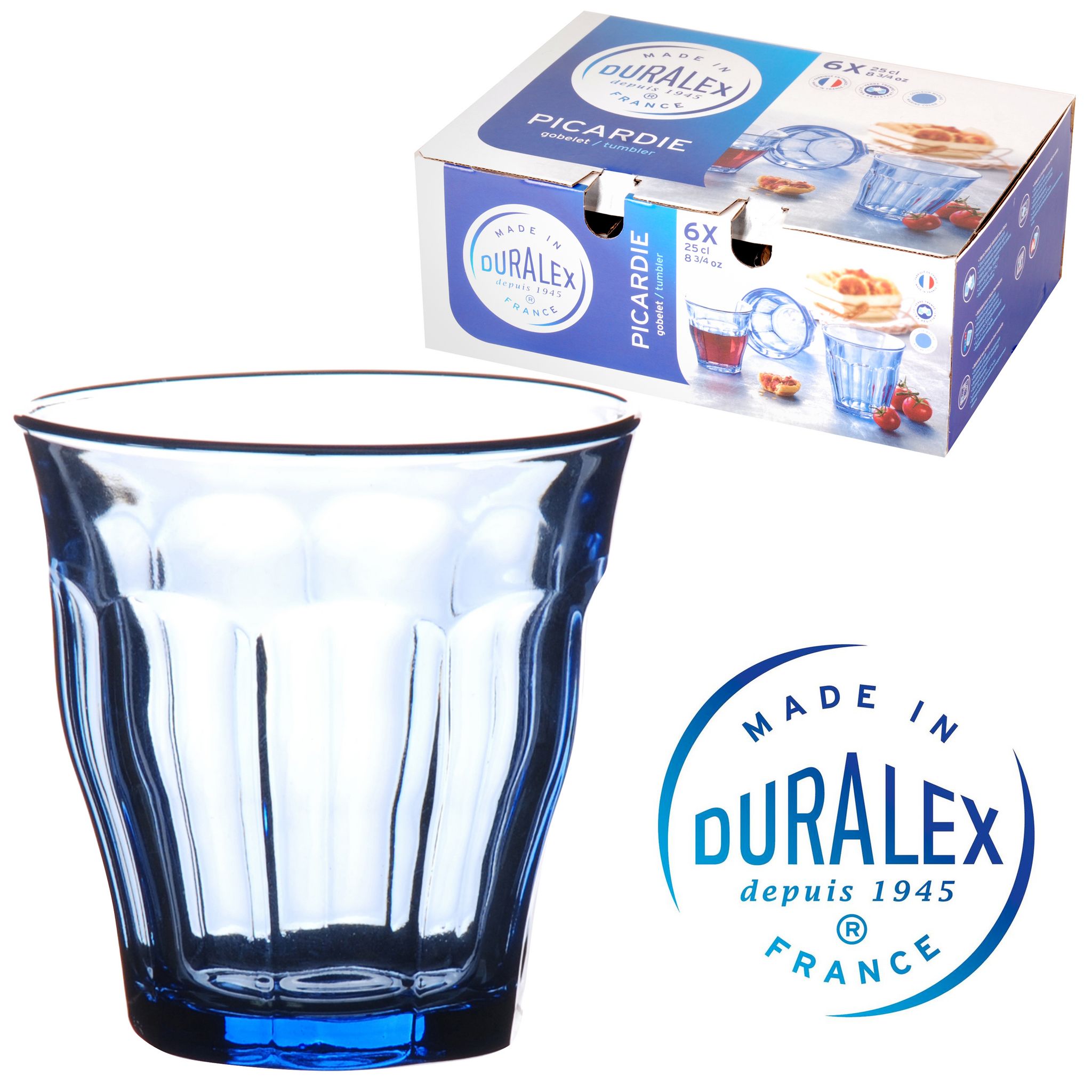 DURALEX Lot de 6 verres à eau PICARDIE 25 cl pas cher 