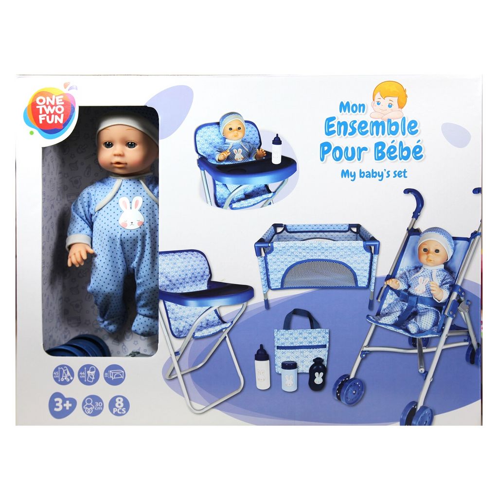 One Two Fun Poupon tétine 30 cm aimantée - pour enfants de 2 ans et plus  pas cher 