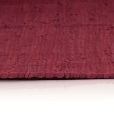 VIDAXL Tapis Chindi Coton tisse a la main 200 x 290 cm Bordeaux