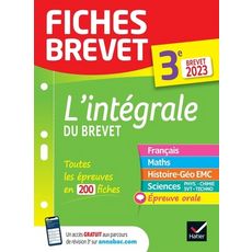  L'INTEGRALE DU BREVET 3E. EDITION 2023, Demeillers Bernard