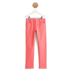 IN EXTENSO Pantalon twill fille (Rose corail)