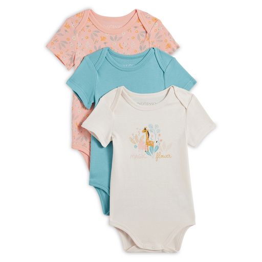 Lot de 3 bodies bébé fille manches courtes 2815000000