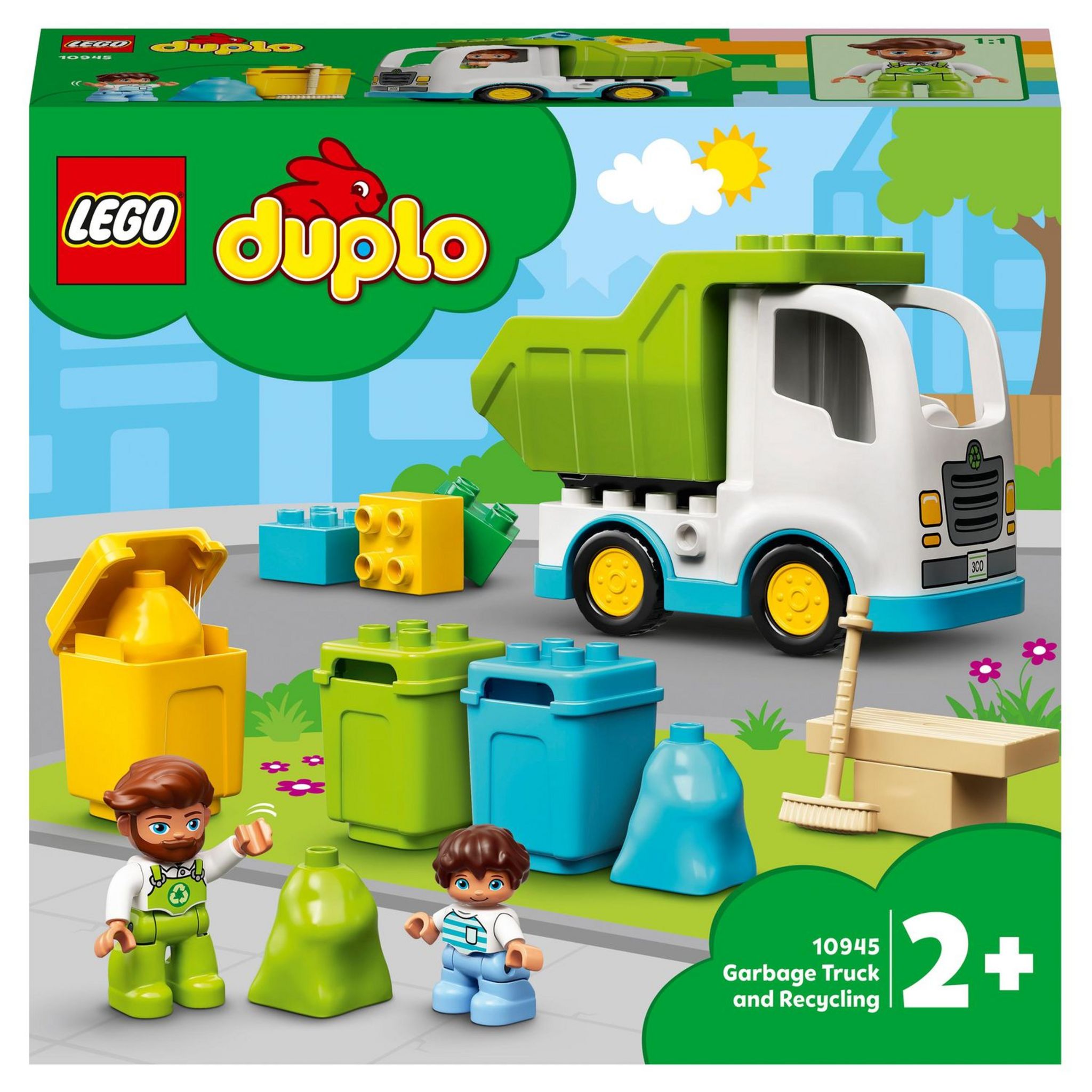 LEGO® DUPLO 10987 Le Camion de Recyclage, Jouets Éducatifs et de Tri de  Couleurs, Enfants 2 Ans vert - Lego