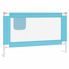 Barriere de securite de lit d'enfant Bleu 120x25 cm Tissu
