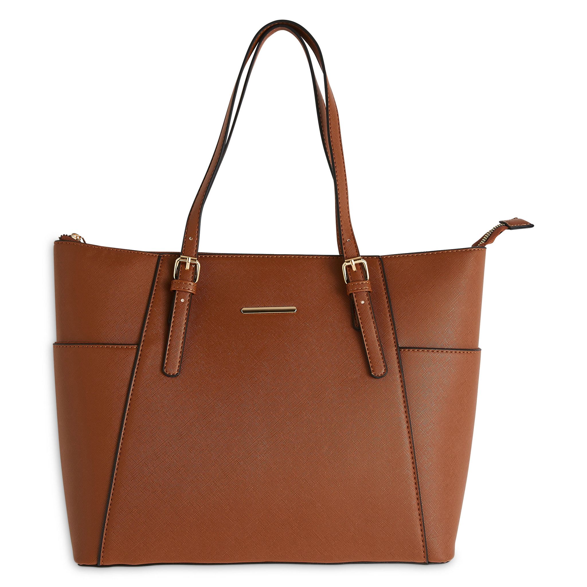 IN EXTENSO Sac a main city bag beige camel femme pas cher Auchan