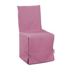 Housse de chaise à nouettes en polyester CLASSIC (Rose)