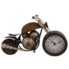 Gifts Amsterdam Horloge de bureau Motor Metal Marron 35x13x17,5 cm