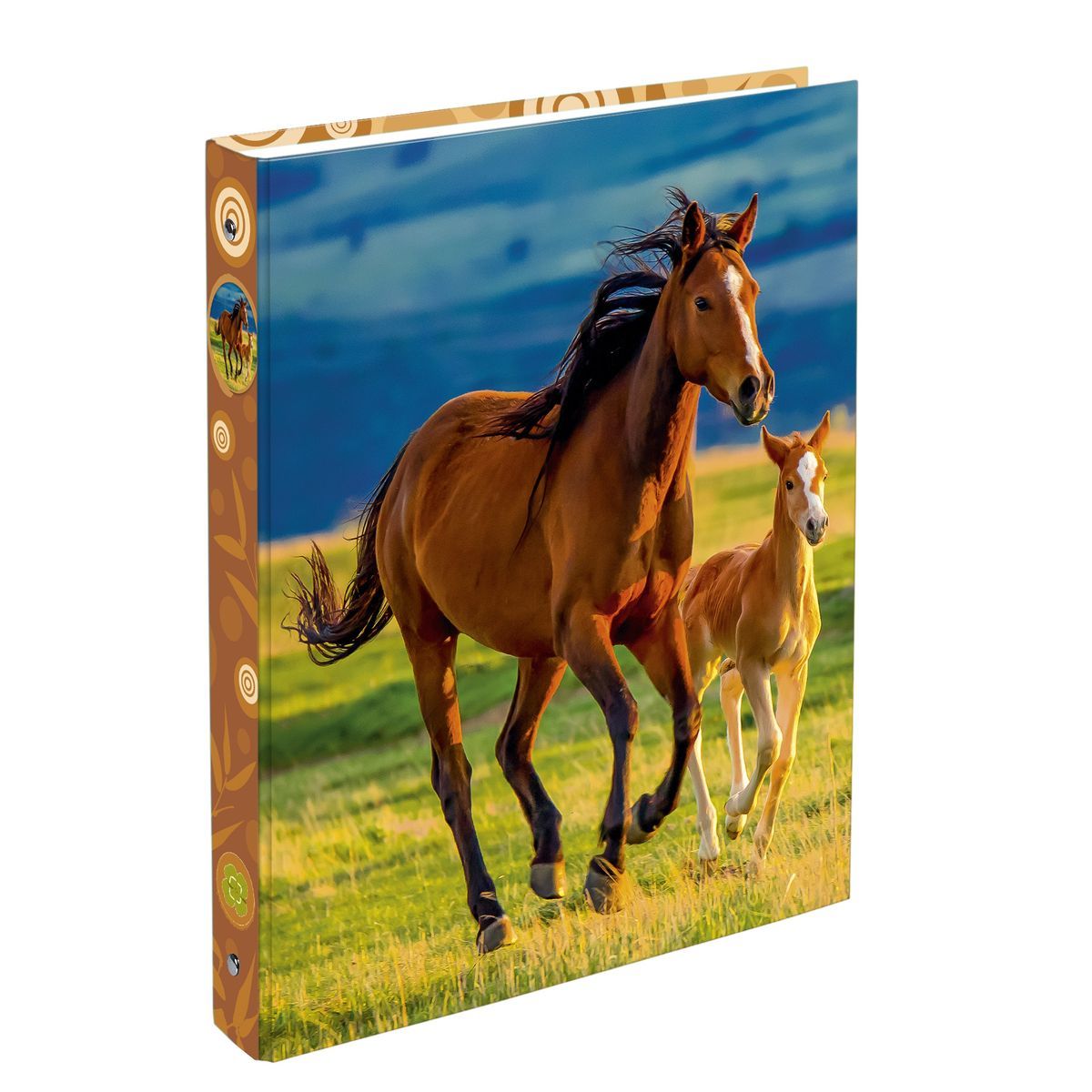 Sur Le Dos Du Cheval En 4 Lettres Classeur dos de 40 mm 210x297 4 anneaux - Cheval pas cher - Auchan.fr
