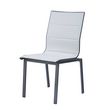 Ozalide Chaise de jardin Ajaccio - Aluminium et textilène - Gris perle
