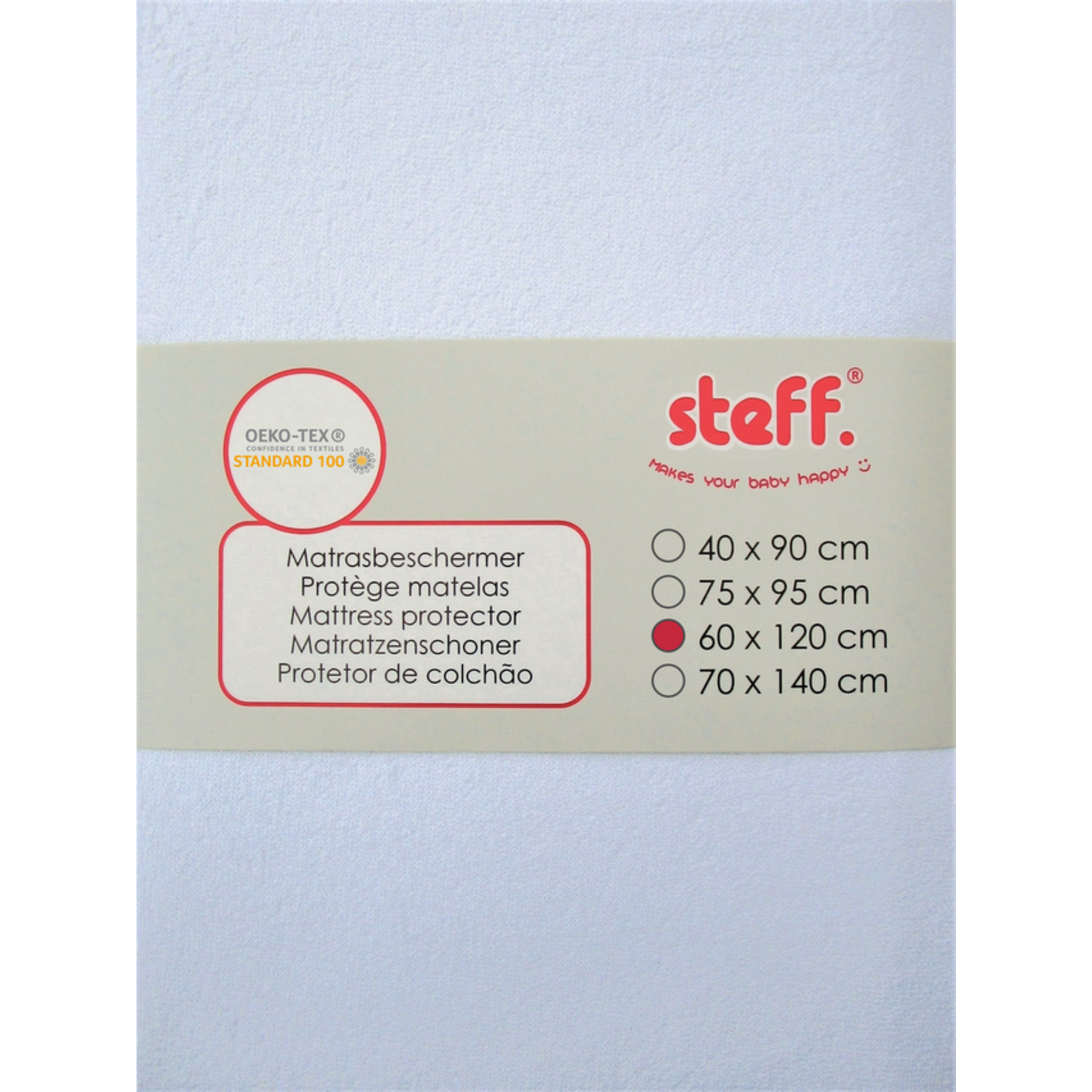 Steff - Protège matelas - Alèse - 60x120 cm - Blanc - impermeable