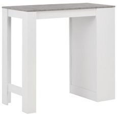 Table de bar avec etagere Blanc 110x50x103 cm