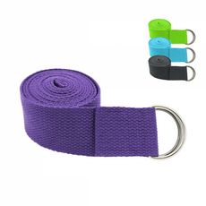VIVEZEN Sangle, ceinture de yoga 183 x 3,8 cm réglable (Violet)