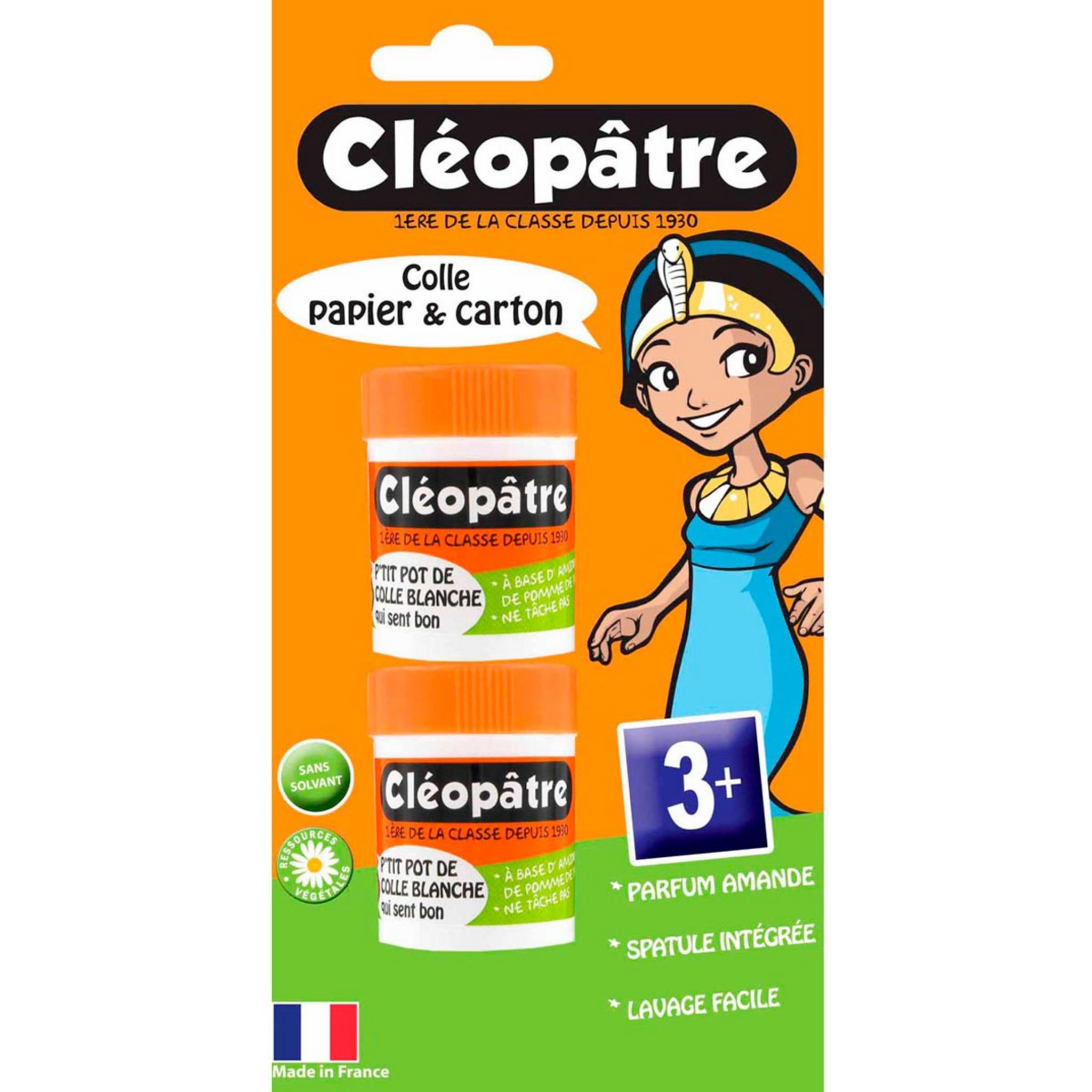 Colle cléopâtre, petit pot de colle blanche qui sent bon achat