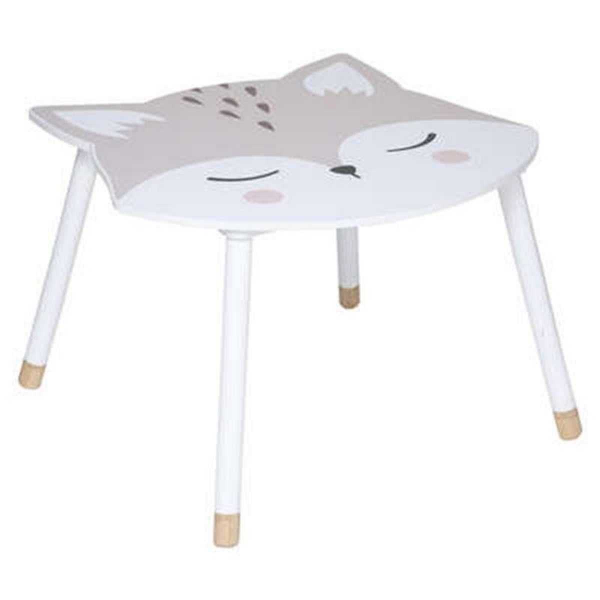  Table Enfant Design  Douceur Renard  64cm Blanc